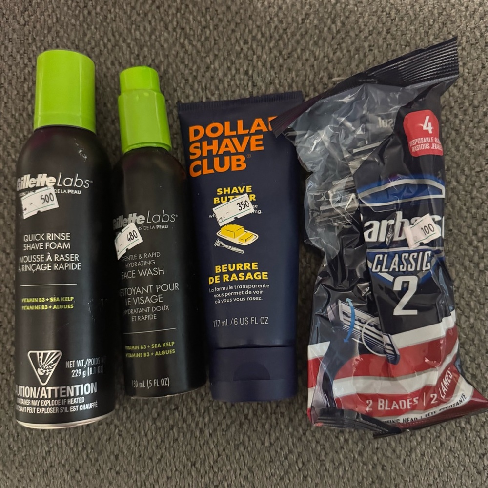Quick Rinse Shave Foam and Face Wash Set